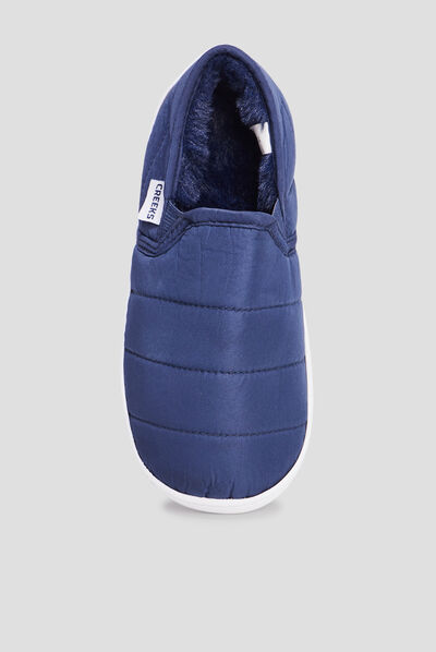 Chaussons sans gêne fourrés Creeks bleu garçon