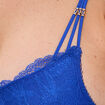 Soutien-gorge maxi push-up dentelle bleu electrique femme