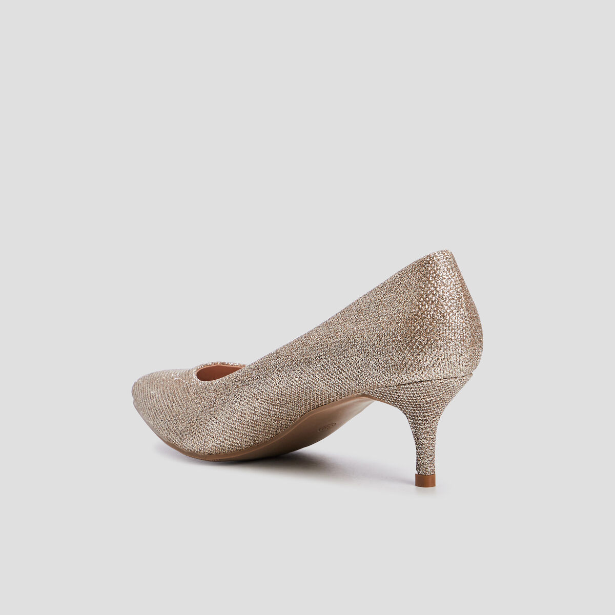 Escarpins &agrave; talons paillet&eacute;s couleur or femme