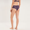 Shorty en dentelle violet femme