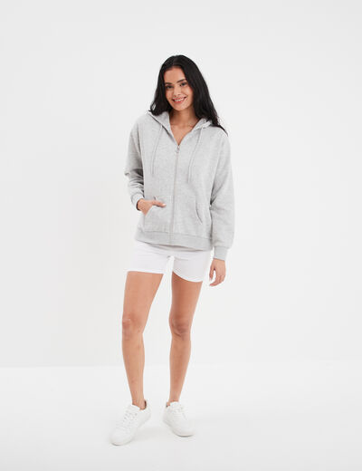 Legging court coton majoritaire blanc femme