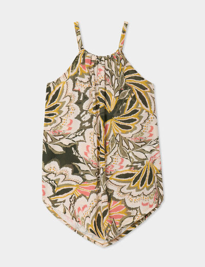 Débardeur encolure américaine multicolore femme