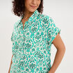 Chemise manches courtes 2 poches ecru femme