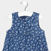 Robe patineuse coton aspect jean bleu bébé fille