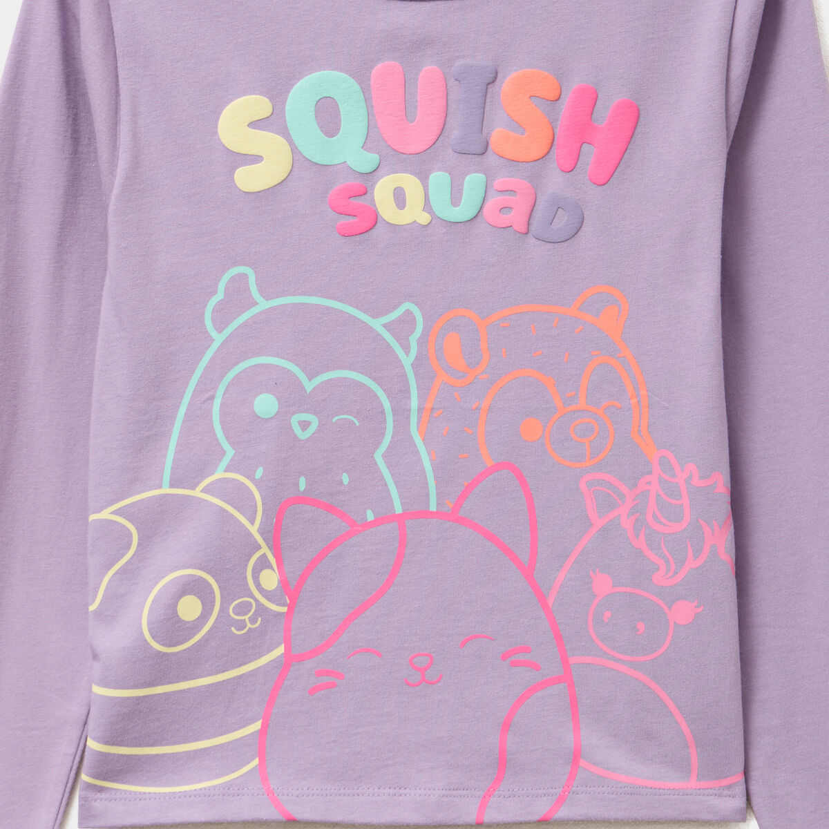 T-shirt manches longues Squishmallow parme fille