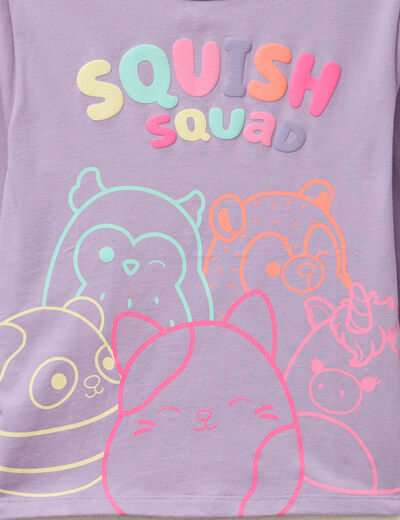 T-shirt manches longues Squishmallow parme fille
