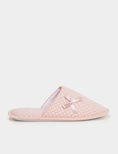 Chaussons mules rose femme