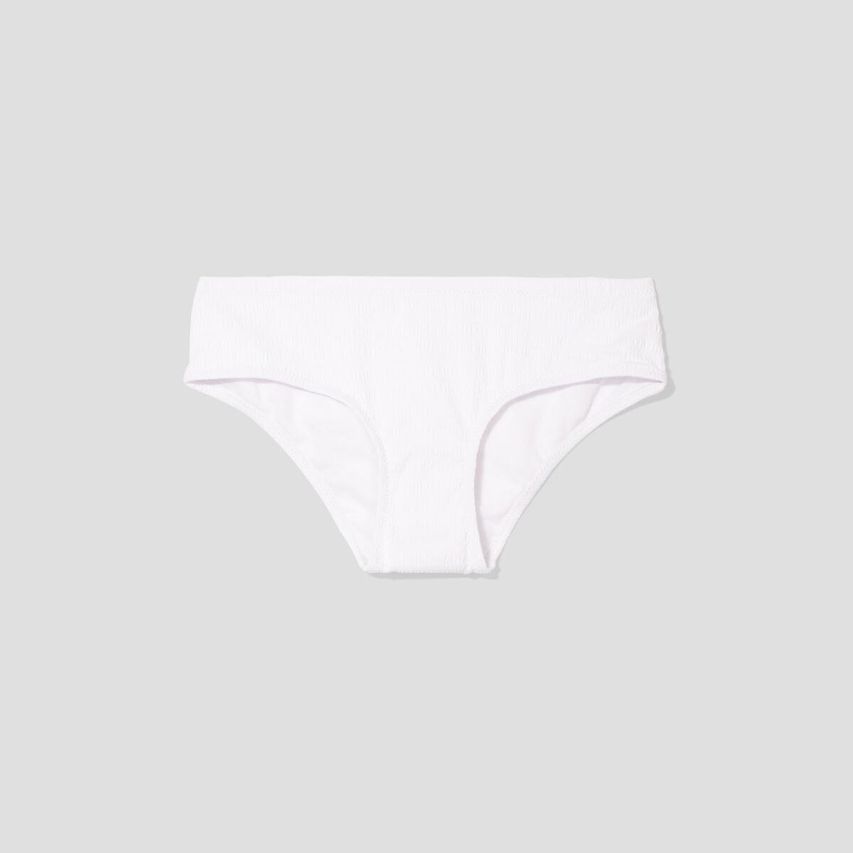 Shorty bas de maillot de bain texturé blanc femme