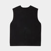 Pull sans manches col rond noir femme