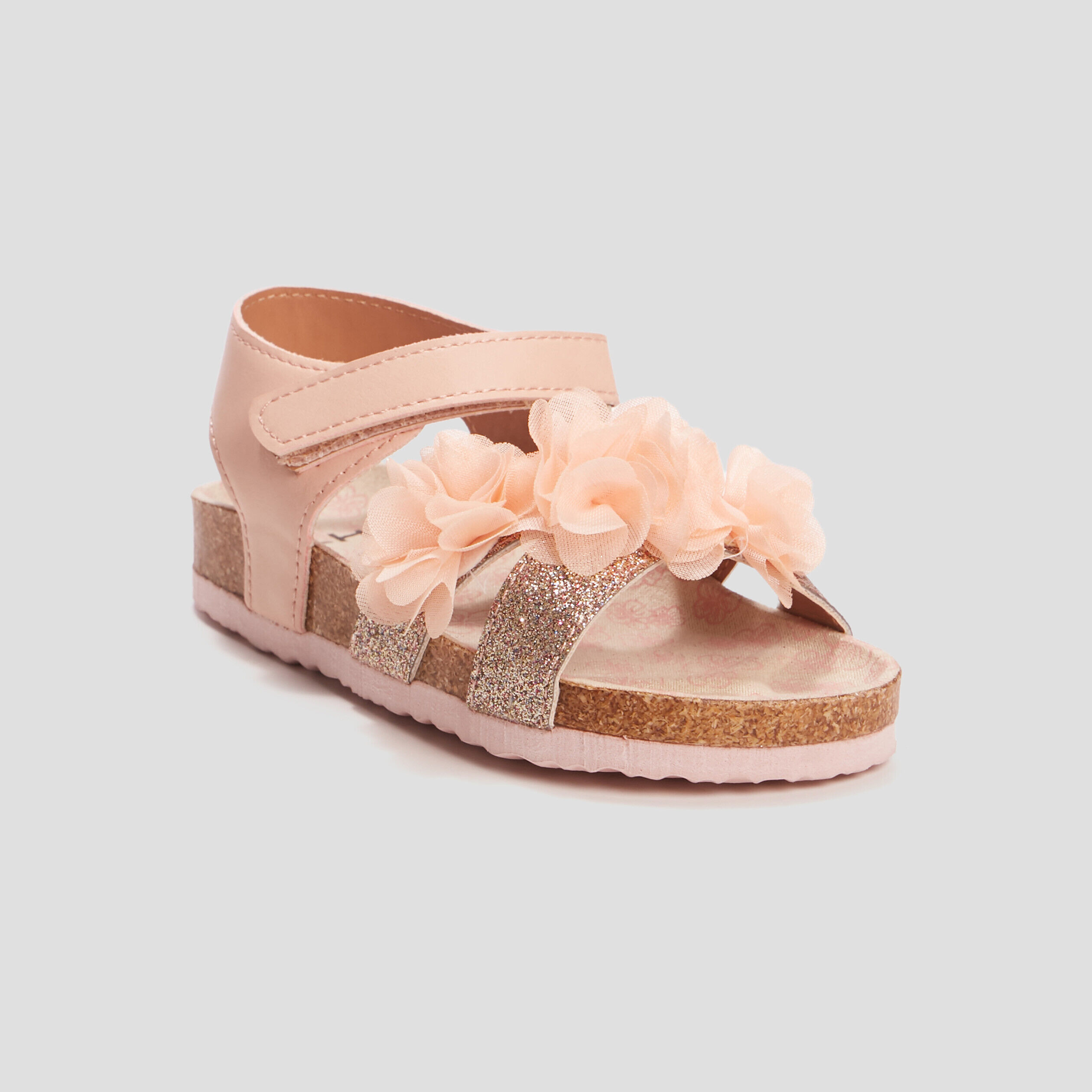 Sandales à froufrous rose fille LH