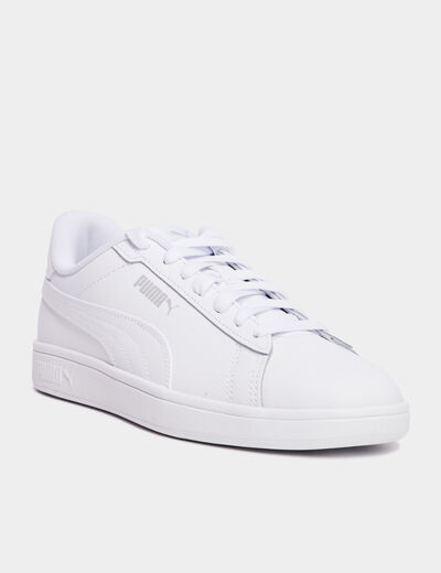 Tennis basses à lacets Puma blanc garçon