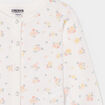 Gilet boutonné à col rond coton ecru bébé fille