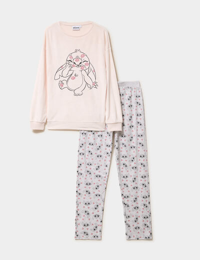 Ensemble pyjama legging Stitch rose clair femme