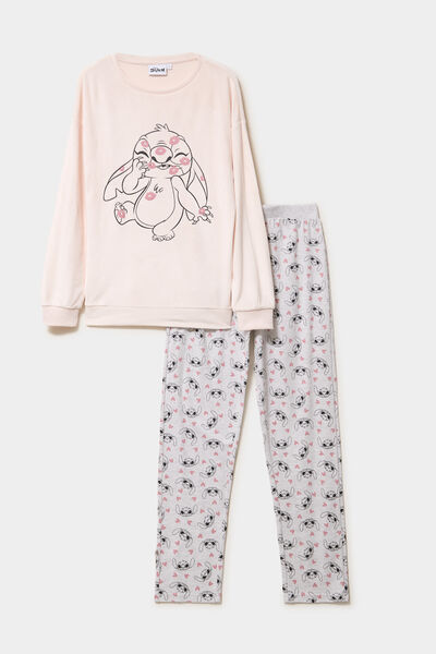 Ensemble pyjama legging Stitch rose clair femme