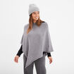 Poncho asymétrique gris femme