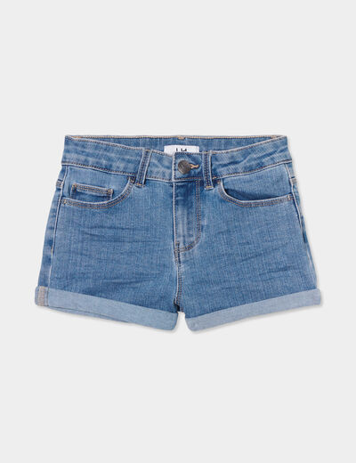 Short en jean denim 5 poches denim double stone fille