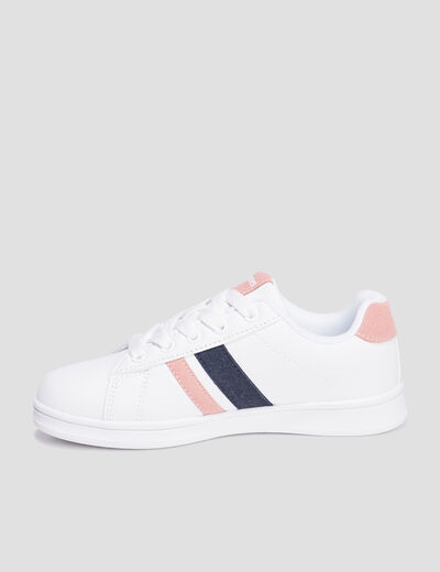 Tennis basses à lacets Creeks blanc fille