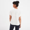 Blouse manches courtes gaze de coton blanc femme