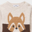 Pull &eacute;paule boutonn&eacute;e manches longues marron fonc&eacute; b&eacute;b&eacute; gar&ccedil;on