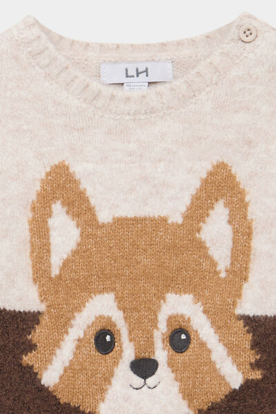 Pull &eacute;paule boutonn&eacute;e manches longues marron fonc&eacute; b&eacute;b&eacute; gar&ccedil;on