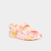 Mules de plage avec boucles multicolore fille