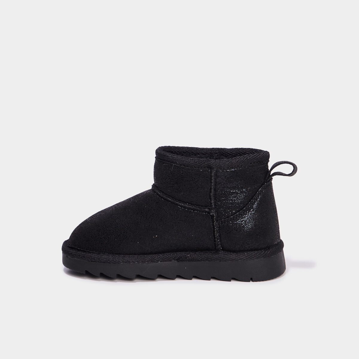 Bottines fourr&eacute;es plates noir fille