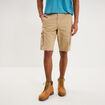 Bermuda short cargo poches &agrave; rabat coton beige homme