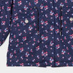 Parka mi-longue capuche doublée bleu marine fille