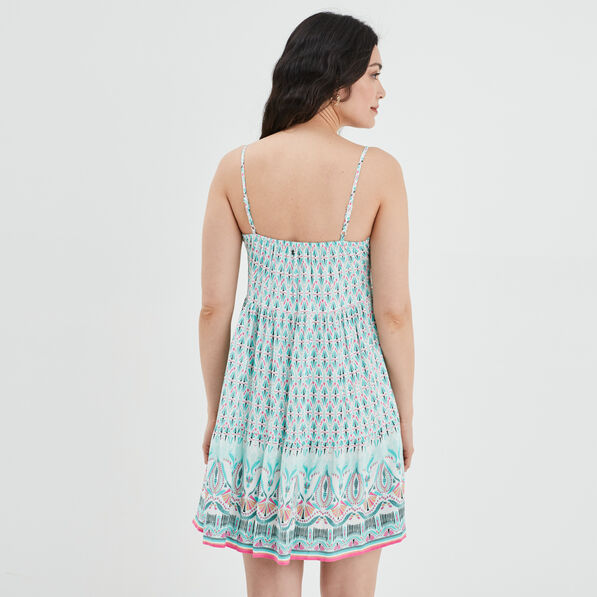 robe evasee volantee a bretelles ecru femme Robe évasée volantée à bretelles ecru femme