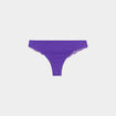 Tanga avec micro dentelle violet foncé femme