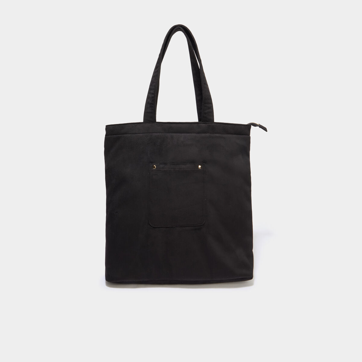 Sac tote bag zipp&eacute; noir femme