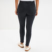 Pantalon skinny 7/8&egrave;me coton noir femme