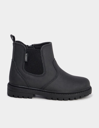 Boots crant&eacute;es noir gar&ccedil;on