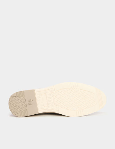 Derbies plates &agrave; lacets sable homme