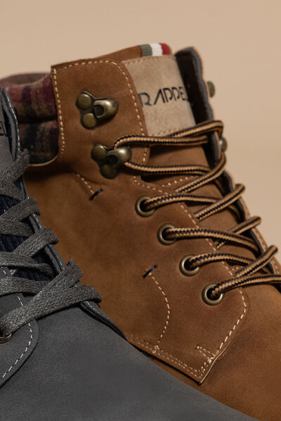 Bottines à lacets Trappeur marron cognac homme