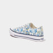 Tennis basses en toile &agrave; lacets bleu femme
