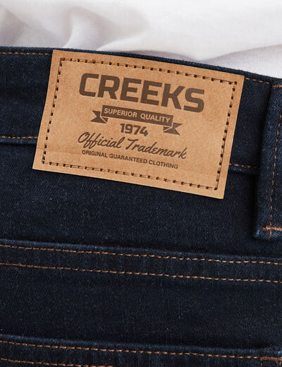 Jeans regular 5 poches Creeks denim brut homme