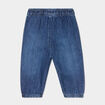 Jeans bas élastiqué coton bleu foncé bébé fille