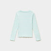 T-shirt c&ocirc;tel&eacute; ajust&eacute; manches longues vert pastel fille