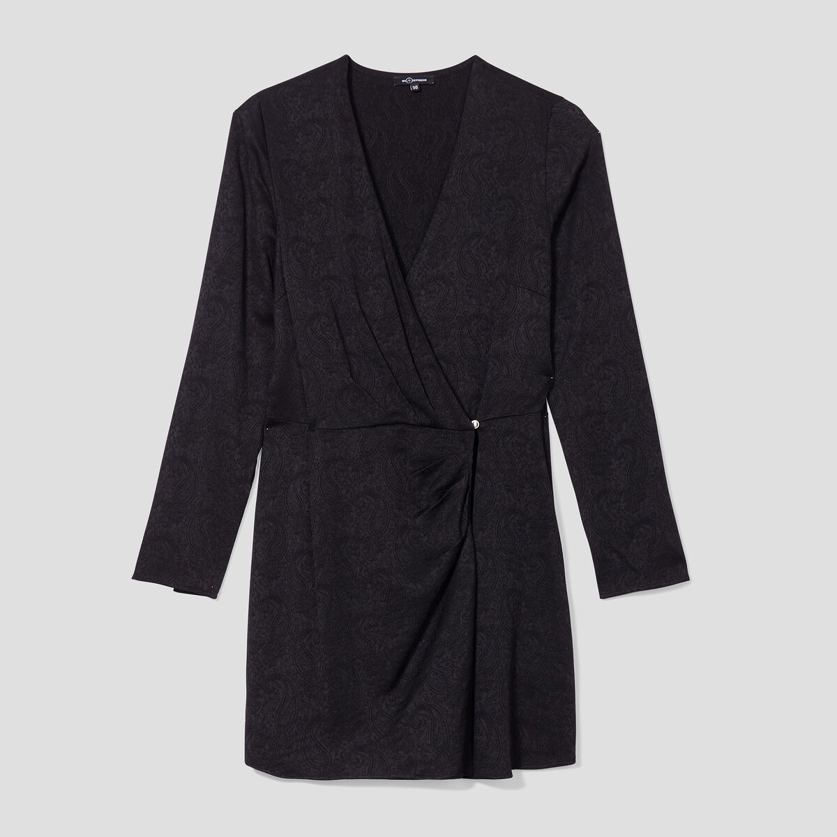 Robe courte plis devant Mosquitos noir femme