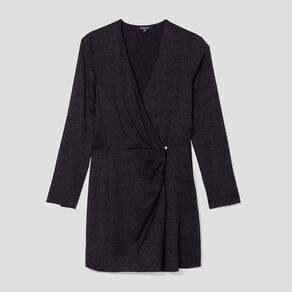 Robe courte plis devant Mosquitos noir femme