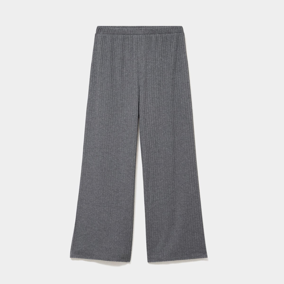 Bas de pyjama large c&ocirc;tel&eacute; long gris fonc&eacute; femme