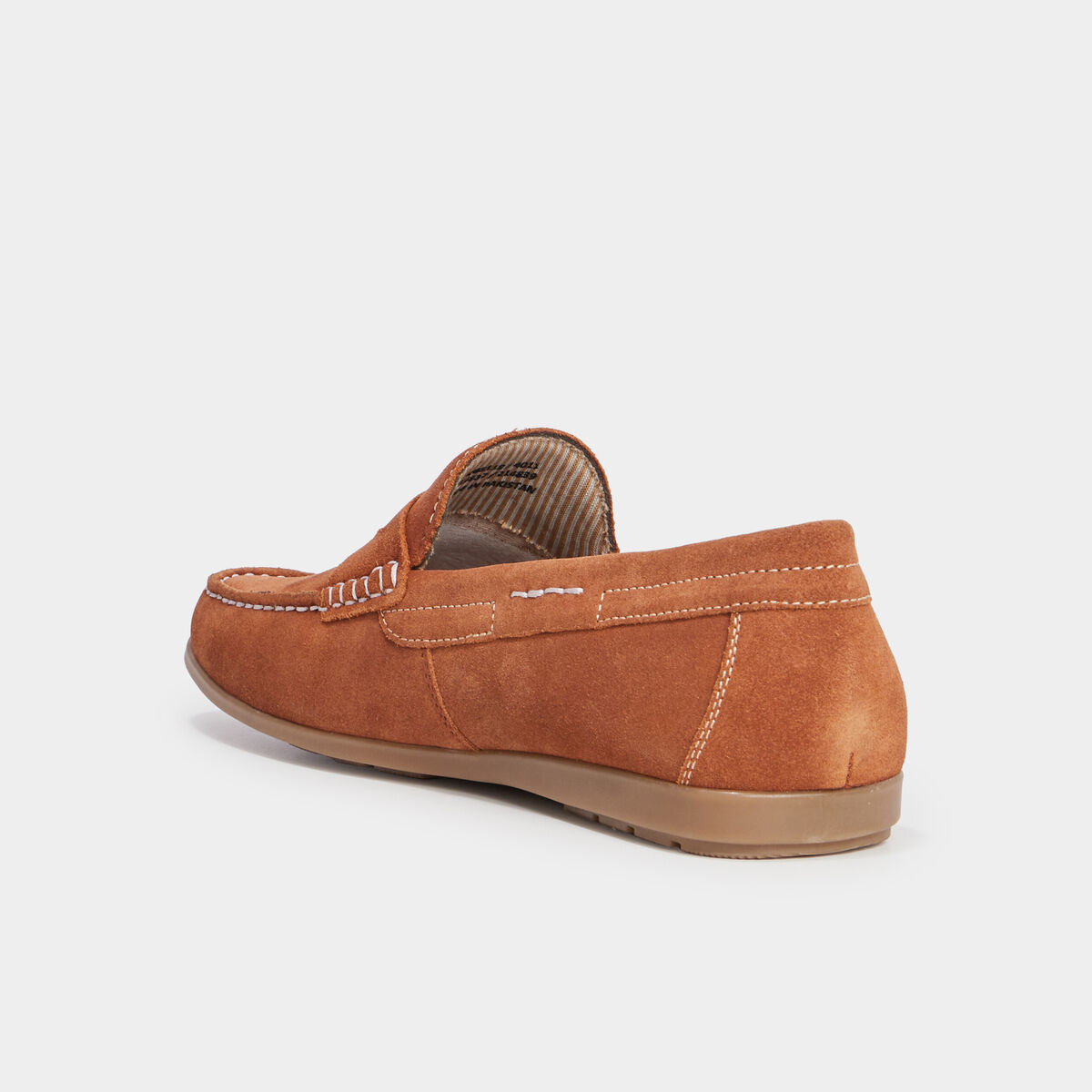 Mocassins en cuir daim marron clair homme