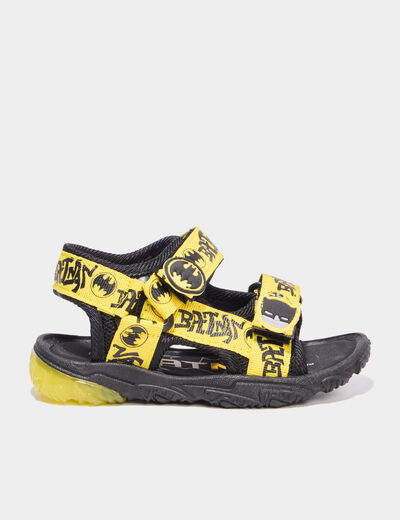 Sandales semelles lumineuses Batman jaune gar&ccedil;on