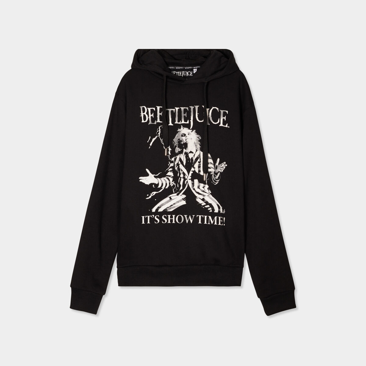 Sweat à capuche hoodie coton Beetlejuice noir homme