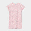 Chemise de nuit manches courtes coton rose fille