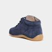 Bottillons cuir suédine semelle souple bleu marine bébé garçon
