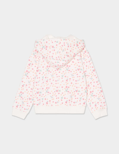 Sweat zippé à capuche Creeks beige fille