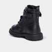 Boots crant&eacute;es avec boucles coeur noir b&eacute;b&eacute; fille