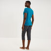 Ensemble pyjama corsaire t-shirt coton bleu canard femme